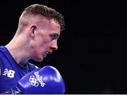 13 August 2016; Brendan Irvine of Ireland during his Light-Flyweight preliminary round of 32 bout defeat to Shakhobidin Zoirov of Uzbekistan in the Riocentro Pavillion 6 Arena during the 2016 Rio Summer Olympic Games in Rio de Janeiro, Brazil. Photo by Stephen McCarthy/Sportsfile
