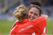 13 August 2016; Cork's Gemma O'Connor, behind, celebrates with Briege Corkery after the Liberty Insurance Senior Camogie Championship Semi-Final game between Cork and Wexford at Semple Stadium in Thurles, Co Tipperary. Photo by Piaras Ó Mídheach/Sportsfile