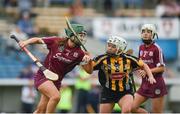 3 August 2016; Heather Cooney of Galway in action against Shelly Farrell of Kilkenny during the Liberty Insurance Senior Camogie Championship Semi-Final game between Kilkenny and Galway at Semple Stadium in Thurles, Co Tipperary. Photo by Daire Brennan/Sportsfile
