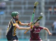 3 August 2016; Denise Gaule of Kilkenny in action against Aoife Donoghue of Galway during the Liberty Insurance Senior Camogie Championship Semi-Final game between Kilkenny and Galway at Semple Stadium in Thurles, Co Tipperary. Photo by Daire Brennan/Sportsfile