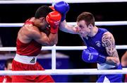 13 August 2016; Steven Donnelly of Ireland, right, in action against Mohammed Rabii of Morocco during their Welterweight preliminary round of 32 bout in the Riocentro Pavillion 6 Arena during the 2016 Rio Summer Olympic Games in Rio de Janeiro, Brazil. Photo by Stephen McCarthy/Sportsfile