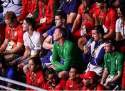 13 August 2016; Team Ireland boxers Michael Conlan, Joe Ward, David Oliver Joyce and Paddy Barnes watch on during the Welterweight preliminary round of 32 bout between Steven Donnelly of Ireland and Mohammed Rabii of Morocco in the Riocentro Pavillion 6 Arena during the 2016 Rio Summer Olympic Games in Rio de Janeiro, Brazil. Photo by Stephen McCarthy/Sportsfile