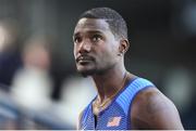 13 August 2016; Justin Gatlin of USA after round 1 of the Men's 100m in the Olympic Stadium, Maracanã, during the 2016 Rio Summer Olympic Games in Rio de Janeiro, Brazil. Photo by Brendan Moran/Sportsfile Photo by Brendan Moran/Sportsfile
