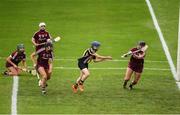13 August 2016; Michelle Quilty, the Kilkenny captain, has this hand pass effort on goal saved by the Galway goalkeeper Susan Earner during the Liberty Insurance Senior Camogie Championship Semi-Final game between Galway and Kilkenny at Semple Stadium in Thurles, Co Tipperary. Photo by Ray McManus/Sportsfile