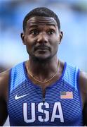 13 August 2016; Justin Gatlin of USA after round 1 of the Men's 100m in the Olympic Stadium, Maracanã, during the 2016 Rio Summer Olympic Games in Rio de Janeiro, Brazil. Photo by Brendan Moran/Sportsfile