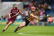 13 August 2016; Tara Kenny of Kilkenny in action against Kelly Ann Doyle of Galway during the Liberty Insurance Senior Camogie Championship Semi-Final game between Galway and Kilkenny at Semple Stadium in Thurles, Co Tipperary. Photo by Ray McManus/Sportsfile