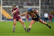 13 August 2016; Aoife Donoghue of Galway in action against Meighan Farrell of Kilkenny during the Liberty Insurance Senior Camogie Championship Semi-Final game between Galway and Kilkenny at Semple Stadium in Thurles, Co Tipperary. Photo by Ray McManus/Sportsfile