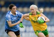 13 August 2016; Teresa Doherty of Donegal in action against Sinéad Aherne of Dublin during the TG4 Ladies Football All-Ireland Senior Championship Quarter-Final game between Dublin and Donegal at Glennon Brothers Pearse Park in Longford. Photo by Seb Daly/Sportsfile