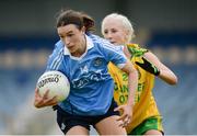13 August 2016; Sinéad Aherne of Dublin in action against Teresa Doherty of Donegal during the TG4 Ladies Football All-Ireland Senior Championship Quarter-Final game between Dublin and Donegal at Glennon Brothers Pearse Park in Longford. Photo by Seb Daly/Sportsfile