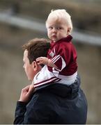 13 August 2016; Galway supporter Iarlaith De Barra looks the other way as his dad, Peadar, watches the Liberty Insurance Senior Camogie Championship Semi-Final game between Galway and Kilkenny at Semple Stadium in Thurles, Co Tipperary. Photo by Ray McManus/Sportsfile
