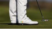 13 August 2016; A detailed view of the shoes of Seamus Power of Ireland during Round 3 of the Men's Strokeplay competition at the Olympic Golf Course, Barra de Tijuca, during the 2016 Rio Summer Olympic Games in Rio de Janeiro, Brazil. Photo by Ramsey Cardy/Sportsfile