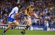 13 August 2016; Walter Walsh of Kilkenny prepares to pass the sliothar past Waterford's full back, Barry Coughlan , to his team mate Colin Fennelly who scored their second goal during the GAA Hurling All-Ireland Senior Championship Semi-Final Replay game between Kilkenny and Waterford at Semple Stadium in Thurles, Co Tipperary. Photo by Ray McManus/Sportsfile