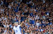 13 August 2016; Waterford supporters celebrate a first half point during the GAA Hurling All-Ireland Senior Championship Semi-Final Replay game between Kilkenny and Waterford at Semple Stadium in Thurles, Co Tipperary. Photo by Piaras Ó Mídheach/Sportsfile