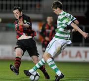 28 October 2010; Shane Keely, Bohemians, in action against Sean Gannon, Shamrock Rovers. Airtricity Under-20 League Final, Shamrock Rovers v Bohemians, Tallaght Stadium, Tallaght, Dublin. Picture credit: Brian Lawless / SPORTSFILE
