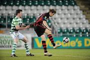 28 October 2010; David Lodolia, Bohemians, in action against Jeff Flood, Shamrock Rovers. Airtricity Under-20 League Final, Shamrock Rovers v Bohemians, Tallaght Stadium, Tallaght, Dublin. Picture credit: Brian Lawless / SPORTSFILE