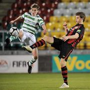 28 October 2010; Sean Gannon, Shamrock Rovers, in action against David Lodolia, Bohemians. Airtricity Under-20 League Final, Shamrock Rovers v Bohemians, Tallaght Stadium, Tallaght, Dublin. Picture credit: Brian Lawless / SPORTSFILE