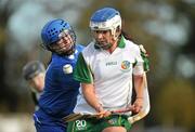 30 October 2010; Róisín O'Keeffe, Ireland, in action against Beth MacDonald, Scotland. Ladies Shinty / Camogie International, Ireland v Scotland, Ratoath GAA Club, Ratoath, Co. Meath. Picture credit:  Barry Cregg / SPORTSFILE