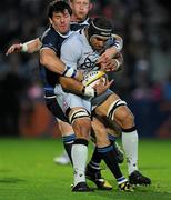 30 October 2010; Netani Talei, Edinburgh, is tackled by Shane Horgan, Leinster. Celtic League, Leinster v Edinburgh, RDS, Ballsbridge, Dublin. Photo by Sportsfile