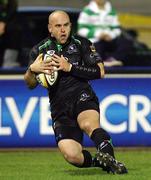 30 October 2010; Adrian Flavin, Connacht, goes over to score his side's first try. Celtic League, Benetton Treviso v Connacht, Stadio Di Mongio, Treviso, Italy. Picture credit: Daniele Resini / SPORTSFILE