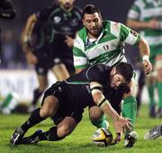 30 October 2010; Keith Matthews, Connacht, in action against Robert Barbieri, Benetton Treviso. Celtic League, Benetton Treviso v Connacht, Stadio Di Mongio, Treviso, Italy. Picture credit: Daniele Resini / SPORTSFILE