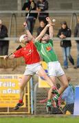 31 October 2010; Paudie O'Dwyer, Kilmallock, in action against Cathal Dillon, Crusheen. AIB GAA Hurling Munster Club Senior Championship Quarter-Final, Crusheen v Kilmallock, Cusack Park, Ennis, Co. Clare. Picture credit: Diarmuid Greene / SPORTSFILE