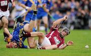 31 October 2010; Eoin Forde, Clarinbridge, in action against Brian Mahony, Loughrea. Galway County Senior Hurling Championship Final, Clarinbridge v Loughrea, Pearse Stadium, Galway. Picture credit: Brian Lawless / SPORTSFILE