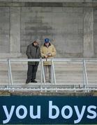 31 October 2010; John Brennan, Chairman of St. Brendan's GAA Club for the past 15 years, left, and Norman Allen, captain of the first St. Vincent's team to win the Dublin County Championship in 1953, and a father to the last St. Vincent's captain Damien to lift the cup, in 1993, examine the match program ahead of the game. Dublin County Senior Hurling Championship Final, Ballyboden St Enda's v St Vincent's, Parnell Park, Dublin. Picture credit: Stephen McCarthy / SPORTSFILE