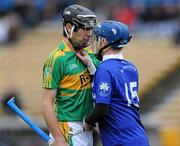 31 October 2010; Richie Ruth,15, Thurles Sarsfields, tussles with John Devane, Clonoulty / Rossmore. Tipperary County Senior Hurling Championship Final, Thurles Sarsfields v Clonoulty / Rossmore, Semple Stadium, Thurles, Co. Tipperary. Picture credit: Matt Browne / SPORTSFILE