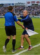 13 August 2016; Waterford manager Derek McGrath in conversation with linesman Colm Lyons during the GAA Hurling All-Ireland Senior Championship Semi-Final Replay game between Kilkenny and Waterford at Semple Stadium in Thurles, Co Tipperary. Photo by Piaras Ó Mídheach/Sportsfile