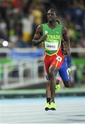 13 August 2016; Kirani James of Grenada on his way to winning semi-final 1 of the Men's 400m in the Olympic Stadium, Maracanã, during the 2016 Rio Summer Olympic Games in Rio de Janeiro, Brazil. Photo by Brendan Moran/Sportsfile