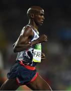 13 August 2016; Mo Farah of Great Britain competes in the Men's 10000m Final in the Olympic Stadium, Maracanã, during the 2016 Rio Summer Olympic Games in Rio de Janeiro, Brazil. Photo by Brendan Moran/Sportsfile