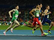 13 August 2016; Mark English of Ireland on his way to a 5th place finish in the semi-finals of the Men's 800m in the Olympic Stadium, Maracanã, during the 2016 Rio Summer Olympic Games in Rio de Janeiro, Brazil. Photo by Brendan Moran/Sportsfile
