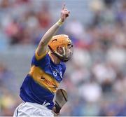 14 August 2016; Cian Darcy of Tipperary  celebrates after scoring his side's first goal during the Electric Ireland GAA Hurling All-Ireland Minor Championship Semi-Final game between Galway and Tipperary at Croke Park, Dublin. Photo by David Maher/Sportsfile