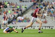 14 August 2016; Liam Forde of Galway in action against Brian McGrath of Tipperary during the Electric Ireland GAA Hurling All-Ireland Minor Championship Semi-Final game between Galway and Tipperary at Croke Park, Dublin. Photo by Piaras Ó Mídheach/Sportsfile
