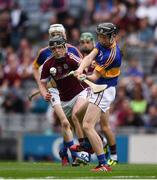 14 August 2016; Jerome Cahill of Tipperary in action against Lyndon Fairbrother of Tipperary of Tipperary during the Electric Ireland GAA Hurling All-Ireland Minor Championship Semi-Final game between Galway and Tipperary at Croke Park, Dublin. Photo by Ray McManus/Sportsfile