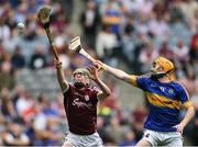 14 August 2016; Cian Darcy of Tipperary in action against Ronan Glennon of Galway during the Electric Ireland GAA Hurling All-Ireland Minor Championship Semi-Final game between Galway and Tipperary at Croke Park, Dublin. Photo by David Maher/Sportsfile