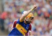 14 August 2016; Cian Darcy of Tipperary celebrates scoring his side's seventh goal during the Electric Ireland GAA Hurling All-Ireland Minor Championship Semi-Final game between Galway and Tipperary at Croke Park, Dublin. Photo by Piaras Ó Mídheach/Sportsfile