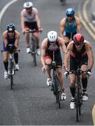 14 August 2016; Frank Rowe of Ireland, bottom right, during the Dublin Ironman 70.3 competition at Dun Laoghoire pier, Dublin. Photo by David Fitzgerald/Sportsfile