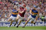 14 August 2016; Cathal Mannion of Galway in action against Brendan Maher and John McGrath of Tipperary during the GAA Hurling All-Ireland Senior Championship Semi-Final game between Galway and Tipperary at Croke Park, Dublin. Photo by Piaras Ó Mídheach/Sportsfile