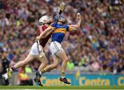 14 August 2016; John McGrath of Tipperary in action against John Hanbury of Galway during the GAA Hurling All-Ireland Senior Championship Semi-Final game between Galway and Tipperary at Croke Park, Dublin. Photo by Piaras Ó Mídheach/Sportsfile