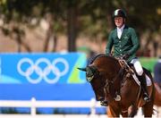 14 August 2016; Greg Broderick of Ireland on MHS Going Global before the Individual Jumping 1st Qualifier at the Olympic Equestrian Centre, Deodoro, during the 2016 Rio Summer Olympic Games in Rio de Janeiro, Brazil. Photo by Brendan Moran/Sportsfile