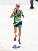 14 August 2016; Fionnuala McCormack of Ireland approaches the finish line during the Women's Marathon during the 2016 Rio Summer Olympic Games in Rio de Janeiro, Brazil. Photo by Stephen McCarthy/Sportsfile