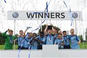 14 August 2016; Belvedere celebrate with the cup after winning the Volkswagen Junior Masters Under 13 Football Tournament at the AUL Sports Grounds, Dublin Airport, Dublin. Photo by Sportsfile
