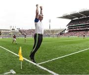 14 August 2016; Tipperary manager Michael Ryan celebrates at the end of the GAA Hurling All-Ireland Senior Championship Semi-Final game between Galway and Tipperary at Croke Park, Dublin. Photo by David Maher/Sportsfile
