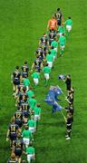 30 October 2010; The Australia team make their way into the centre of the pitch ahead of the game. Irish Daily Mail International Rules Series 2nd Test, Ireland v Australia, Croke Park, Dublin. Picture credit: Ray McManus / SPORTSFILE