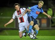 1 November 2010; Shane Keely, Bohemians, in action against Keith Ward, UCD. Newstalk A Championship Final, UCD v Bohemians, Belfield Bowl, UCD, Dublin. Picture credit: David Maher / SPORTSFILE