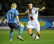 1 November 2010; Anto Corcoran, Bohemians, in action against Chris Mulhall, UCD. Newstalk A Championship Final, UCD v Bohemians, Belfield Bowl, UCD, Dublin. Picture credit: David Maher / SPORTSFILE