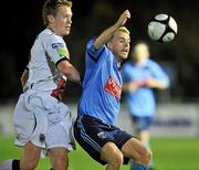 1 November 2010; Keith Ward, UCD, in action against Mark O'Reilly, Bohemians. Newstalk A Championship Final, UCD v Bohemians, Belfield Bowl, UCD, Dublin. Picture credit: David Maher / SPORTSFILE