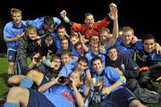 1 November 2010; UCD players celebrate at the end of the game after victory over Bohemians. Newstalk A Championship Final, UCD v Bohemians, Belfield Bowl, UCD, Dublin. Picture credit: David Maher / SPORTSFILE