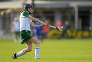 30 October 2010; Susie O'Carroll, Ireland, in action against  Scotland. Ladies Shinty / Camogie International, Ireland v Scotland, Ratoath GAA Club, Ratoath, Co. Meath. Picture credit: Alan Place / SPORTSFILE